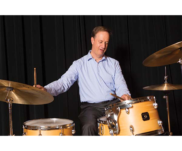 Paul Babcock playing drums