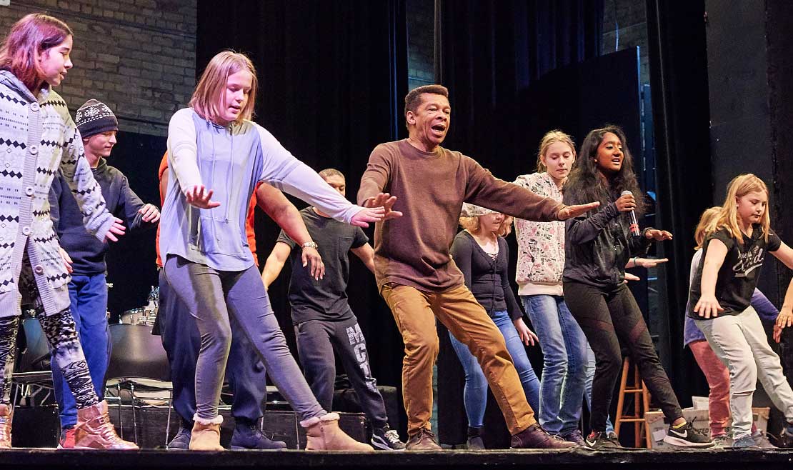 JD Steele rehearsing with MCYC