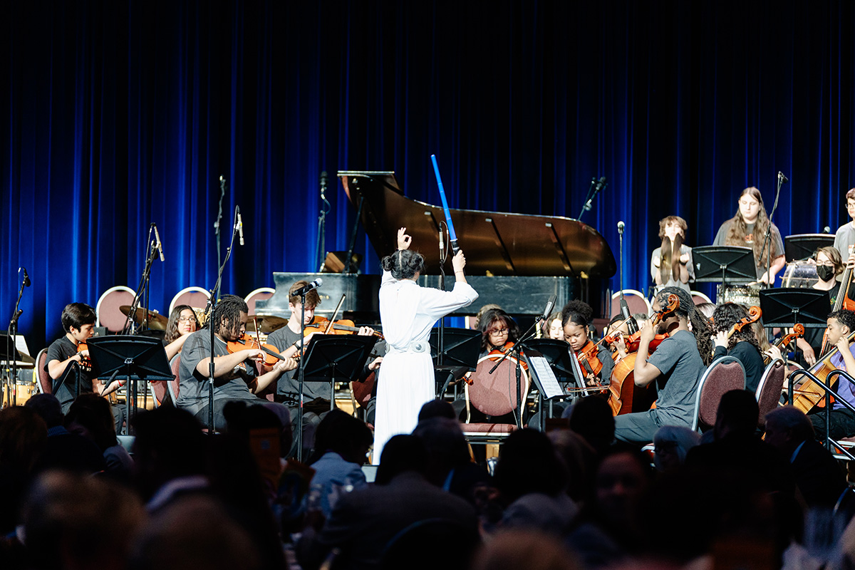 youth orchestra performing live