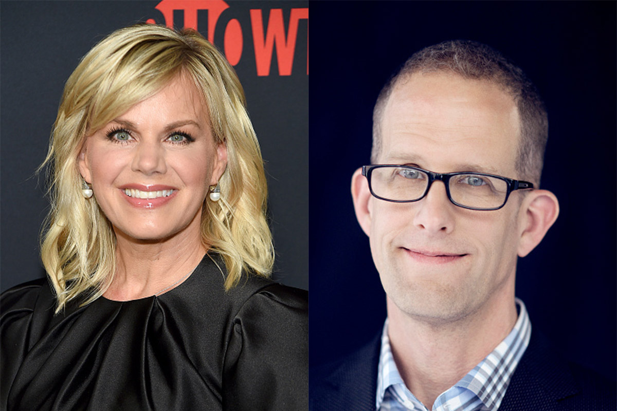 Two photos side by side. The first is of Gretchen Carlson and the second is of Pete Docter