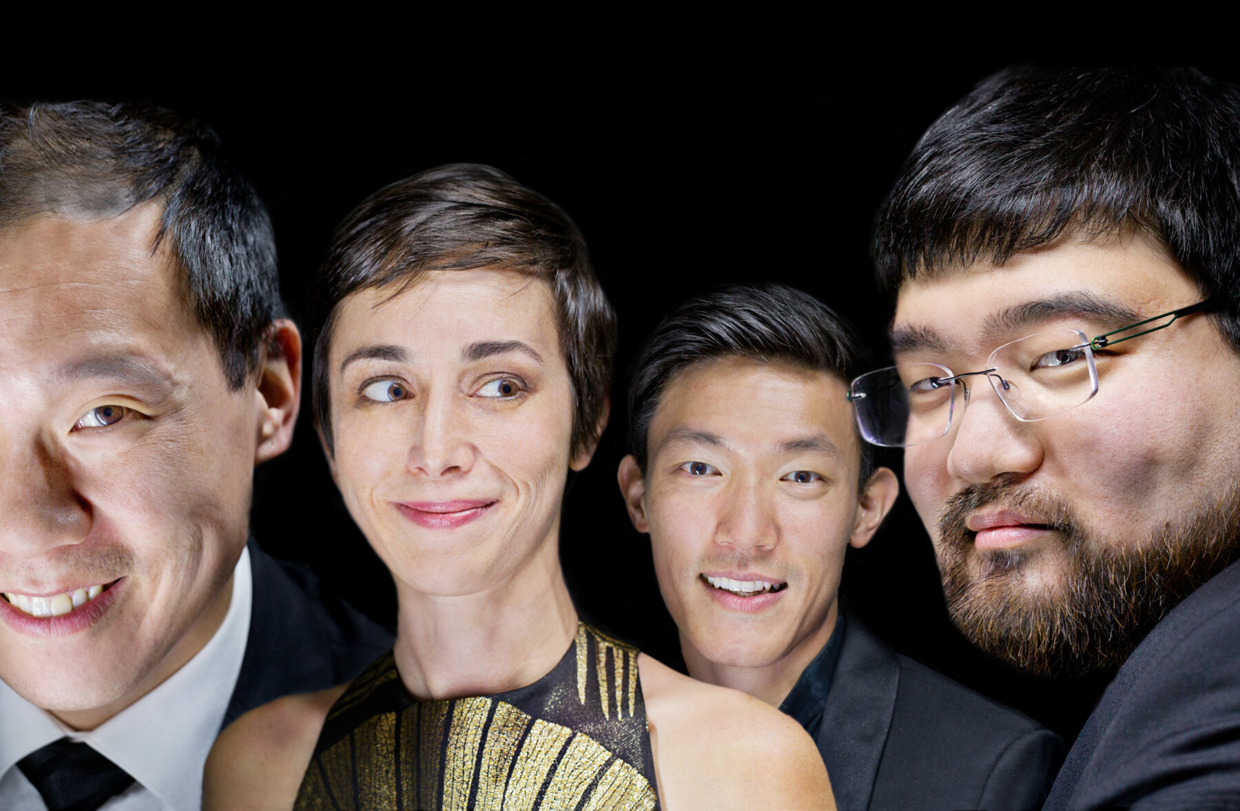 faces of the four members of the parker quartet