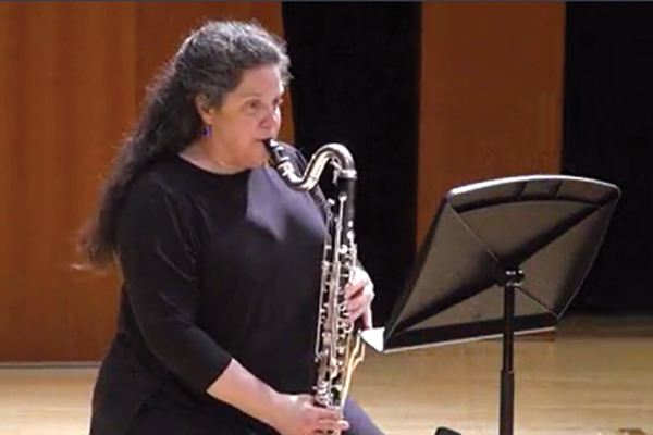 Person playing a clarinet