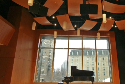 Antonello Hall stage with a piano